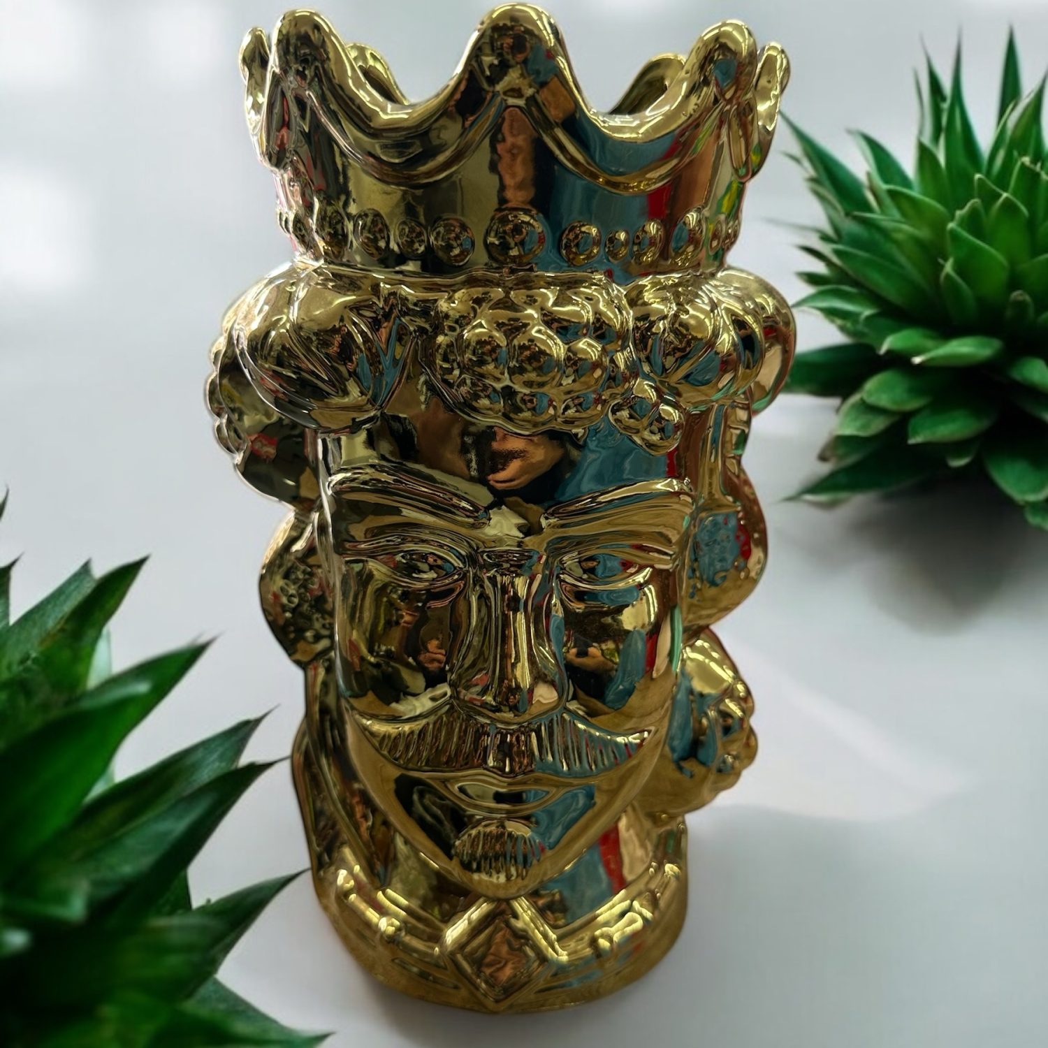 Vaso Testa di Moro Oro Maschio